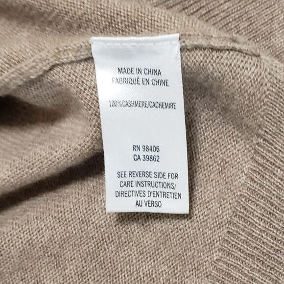 Theory Womens Cashmere Longlined Button Front Cardigan Oatmeal Sz Small *FLAW* - Picture 8 of 14